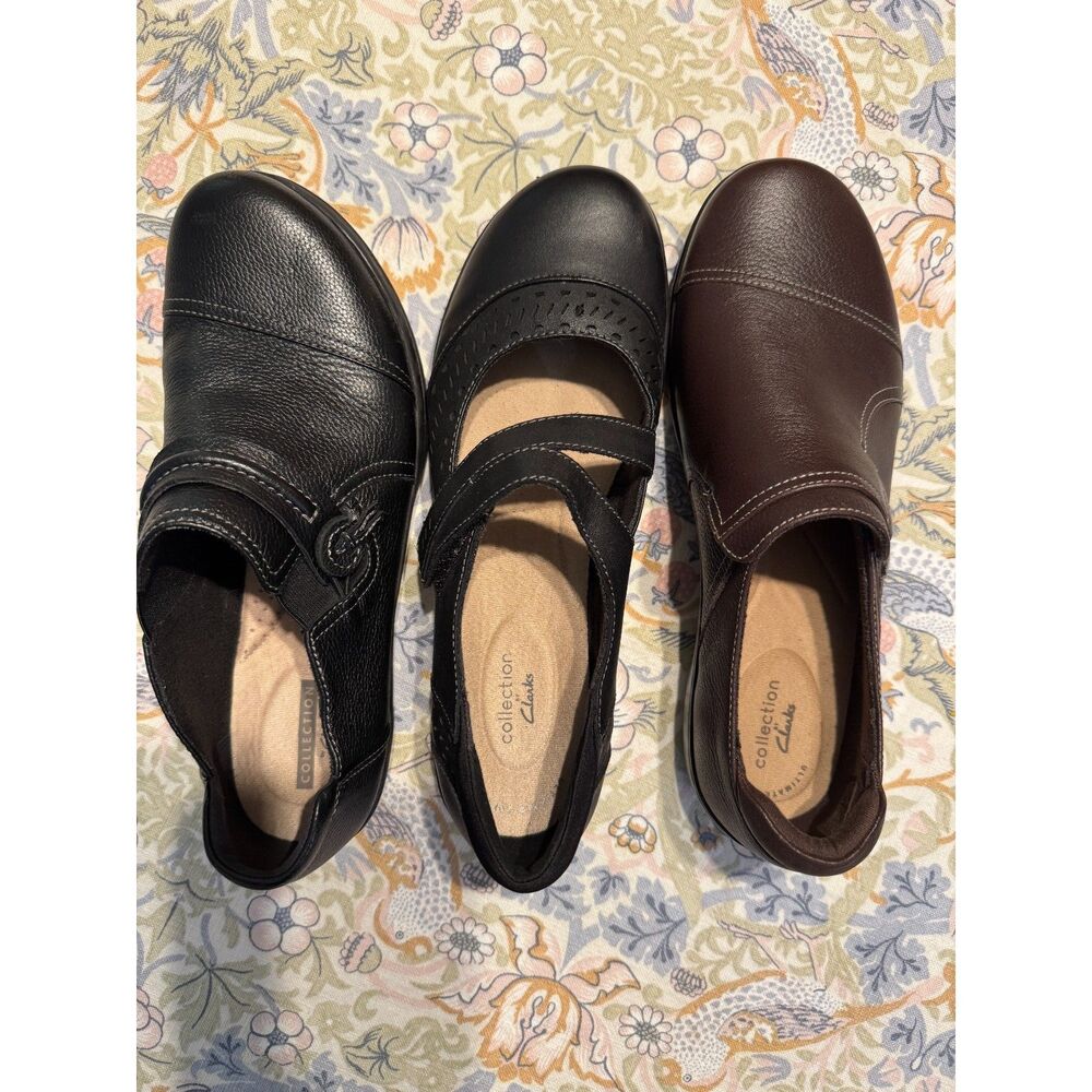 Clark 3 Pair Shoe Bundle - one NWO box - excellent condition